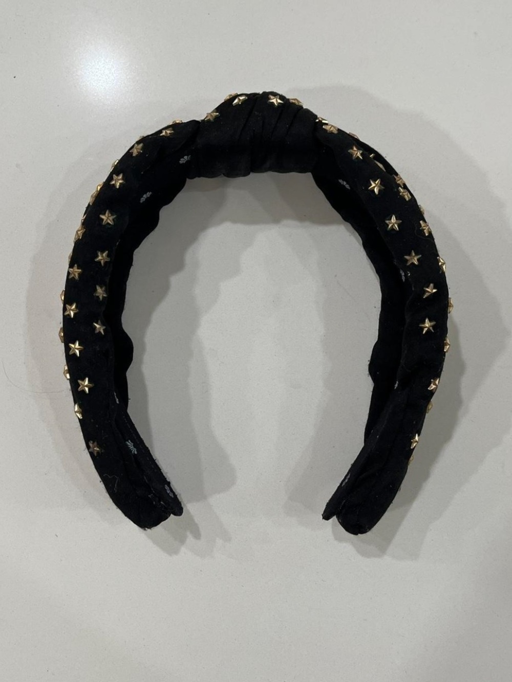 Black Star-Studded Knotted Headband